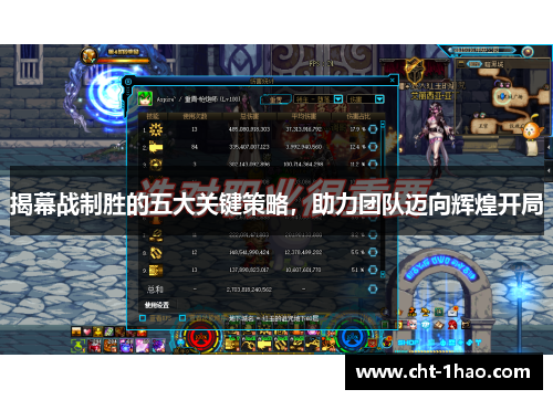 揭幕战制胜的五大关键策略，助力团队迈向辉煌开局