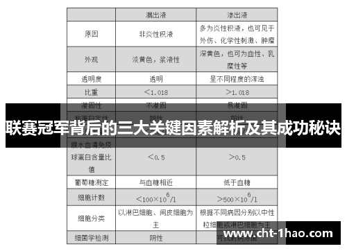 联赛冠军背后的三大关键因素解析及其成功秘诀
